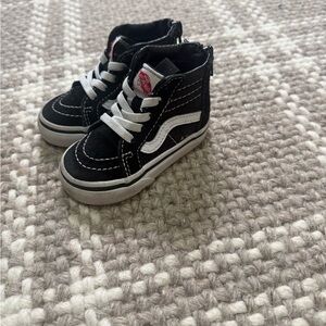 Vans Kids Black and White High-Top Sneakers